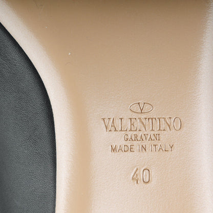 Valentino Garavani Nappa Rockstud Cage Ballerina Flats 40 Black Poudre 6 of 7