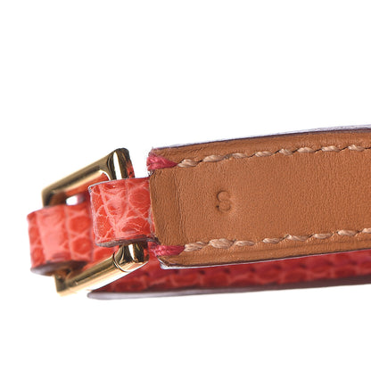Hermes Lizard Rivale Double Tour Bracelet S Bougainvillea 5 of 9
