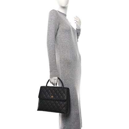 Chanel Caviar Quilted Jumbo Kelly Flap Black 3 of 12