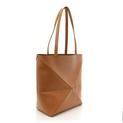 Loewe Shiny Calfskin Medium Puzzle Fold Tote Warm Desert 3 of 13