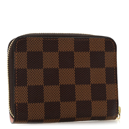 Louis Vuitton Damier Ebene Zippy Coin Purse Rose Ballerine 3 of 8
