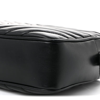 Saint Laurent Calfskin Matelasse Monogram Monochrome Lou Camera Bag Black 10 of 13