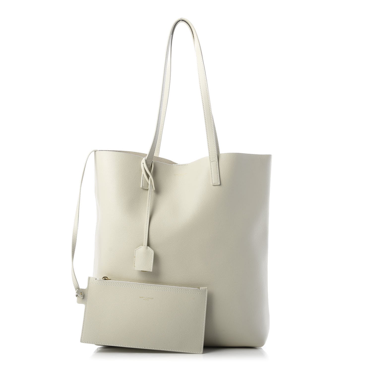 Saint Laurent Calfskin Medium Shopping Tote Porcellana 1 of 13