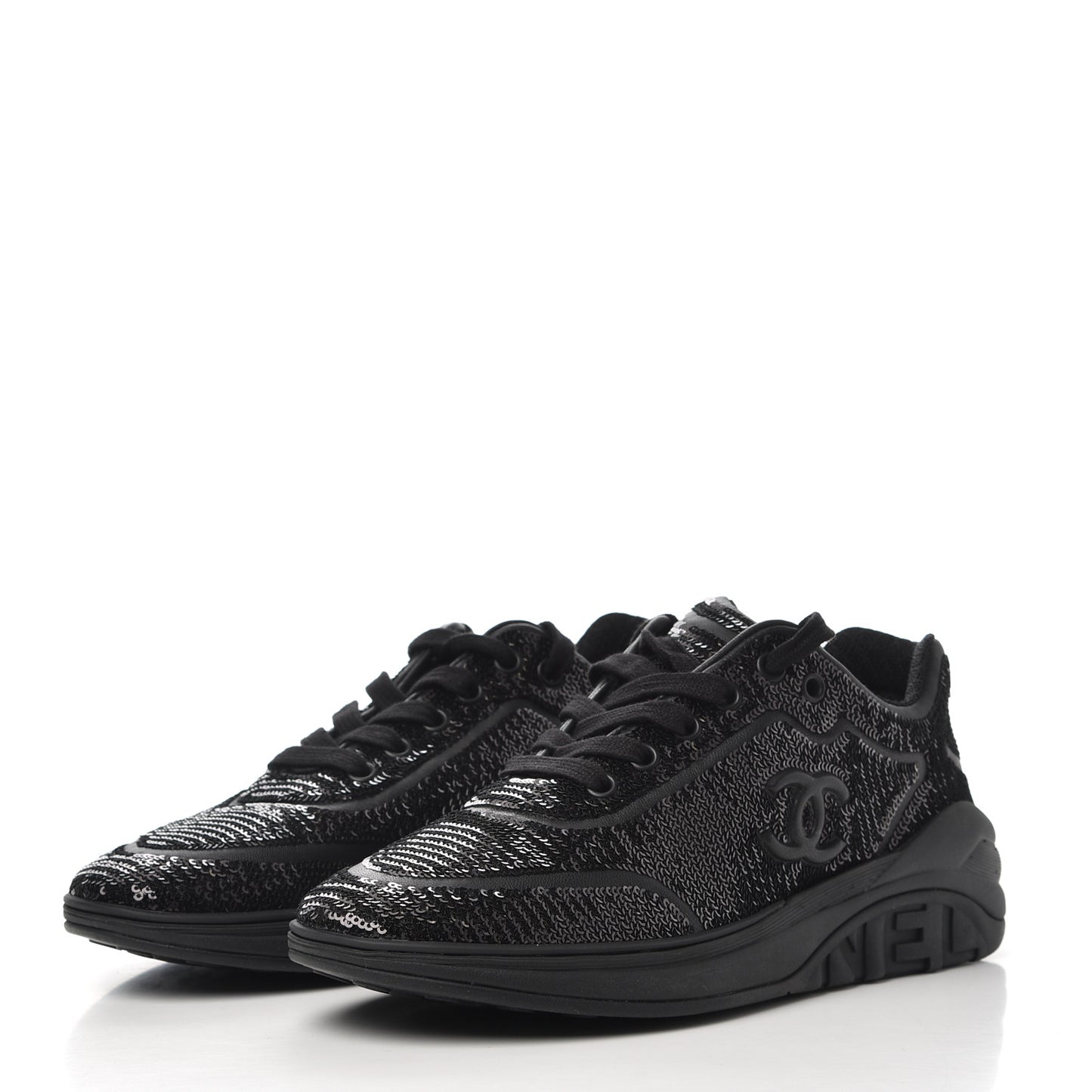 Sequin CC Sneakers 37.5 Black