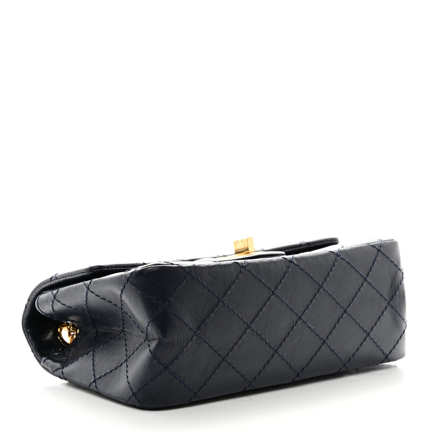 Chanel Aged Calfskin Quilted 2.55 Reissue Mini Flap Navy 4 of 10