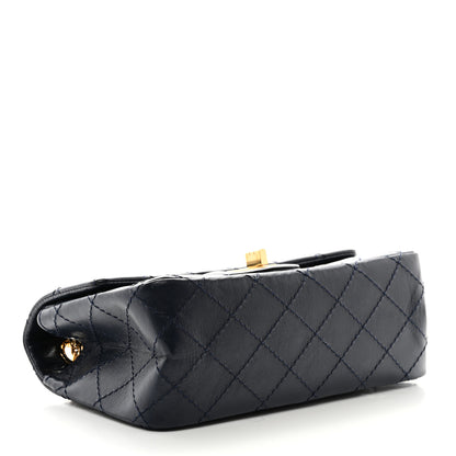 Chanel Aged Calfskin Quilted 2.55 Reissue Mini Flap Navy 4 of 10