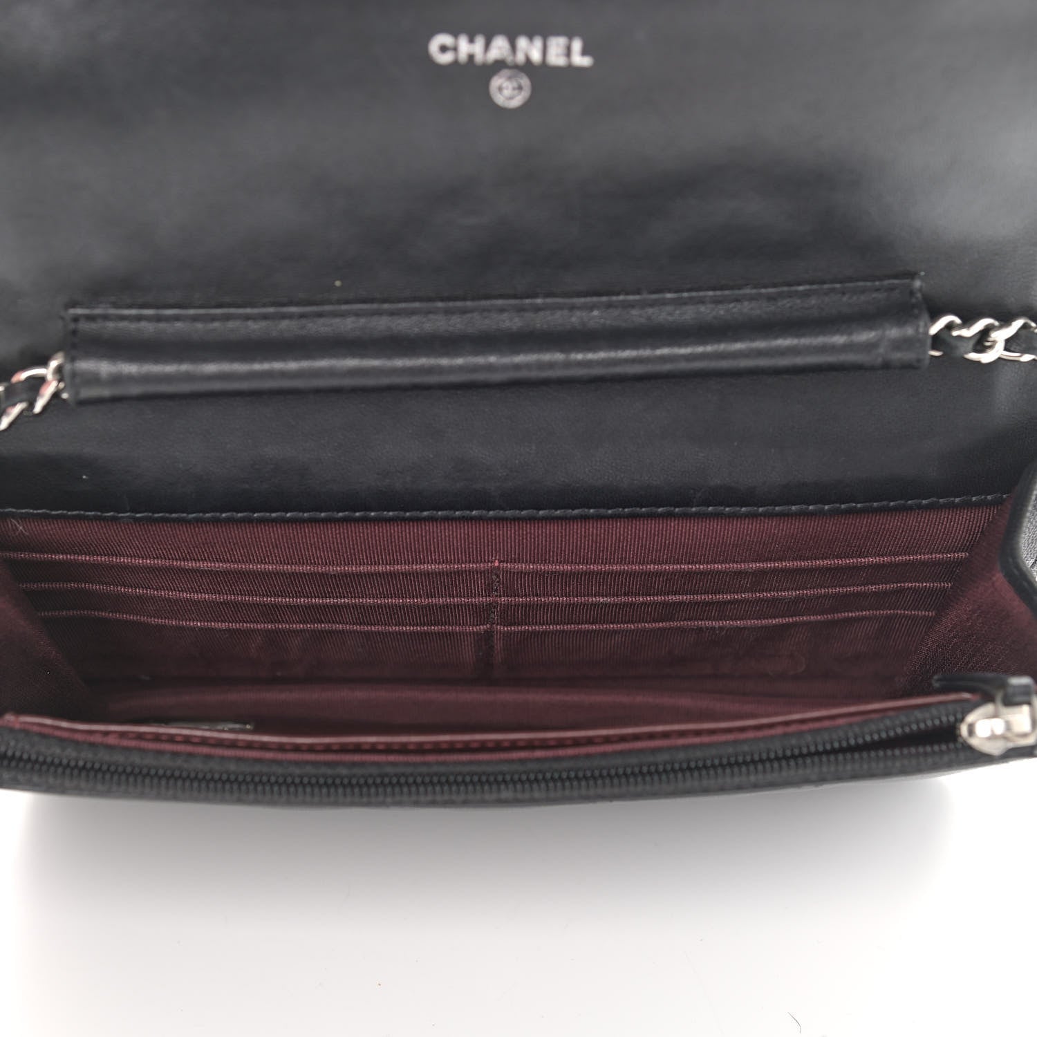 Chanel Lambskin Quilted Wallet On Chain WOC Black 5 of 12