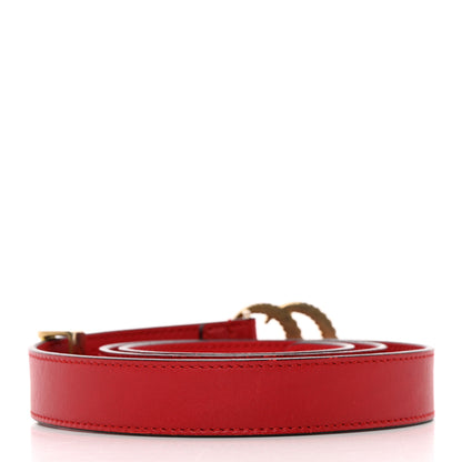Gucci Moon Calfskin Torchon Double G 25mm Belt 85 34 Hibiscus Red 2 of 6