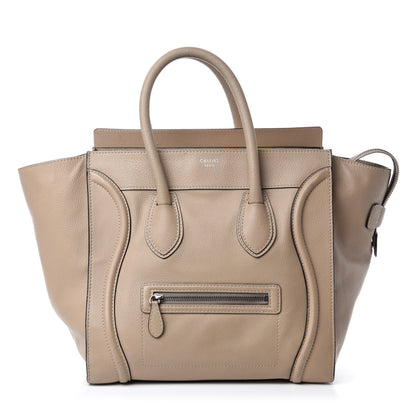 Celine Drummed Calfskin Mini Luggage Dune 1 of 18
