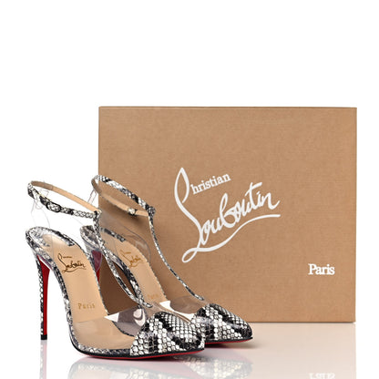 Christian Louboutin Watersnake Printed Nappa PVC 120 Pumps 39.5 Roccia 8 of 8