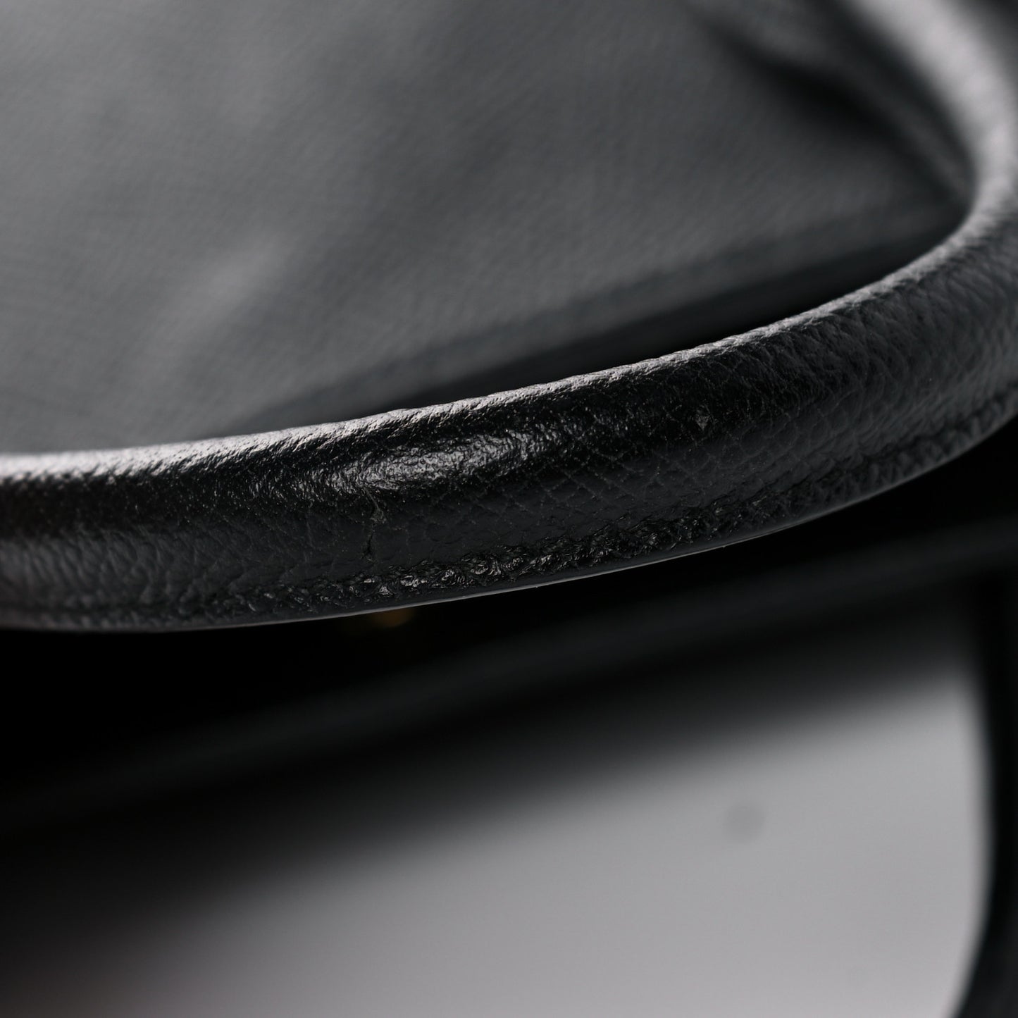 Grained Calfskin Ville Aj Tote XXS Black
