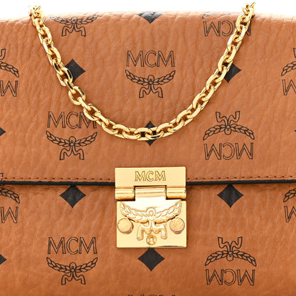 MCM Visetos Small Millie Crossbody Bag Cognac 8 of 11