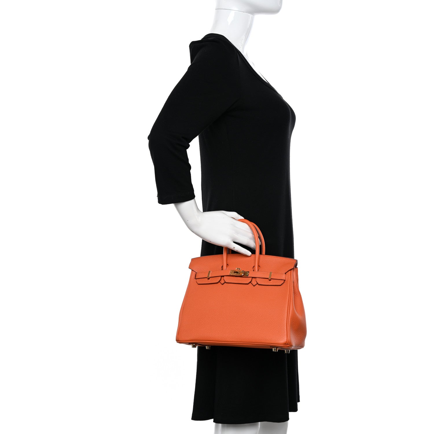 Hermes Togo Birkin 25 Orange 2 of 11