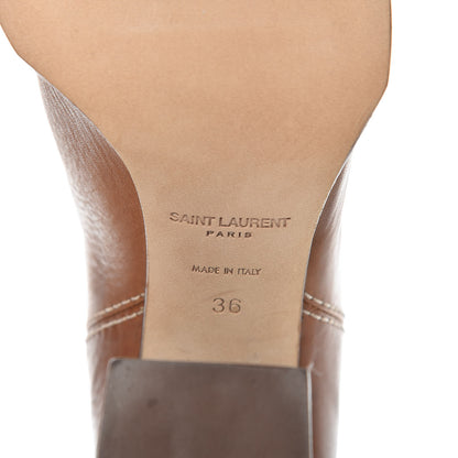Saint Laurent Calfskin Jodie 105 Ankle Boots 36 Camel 8 of 13