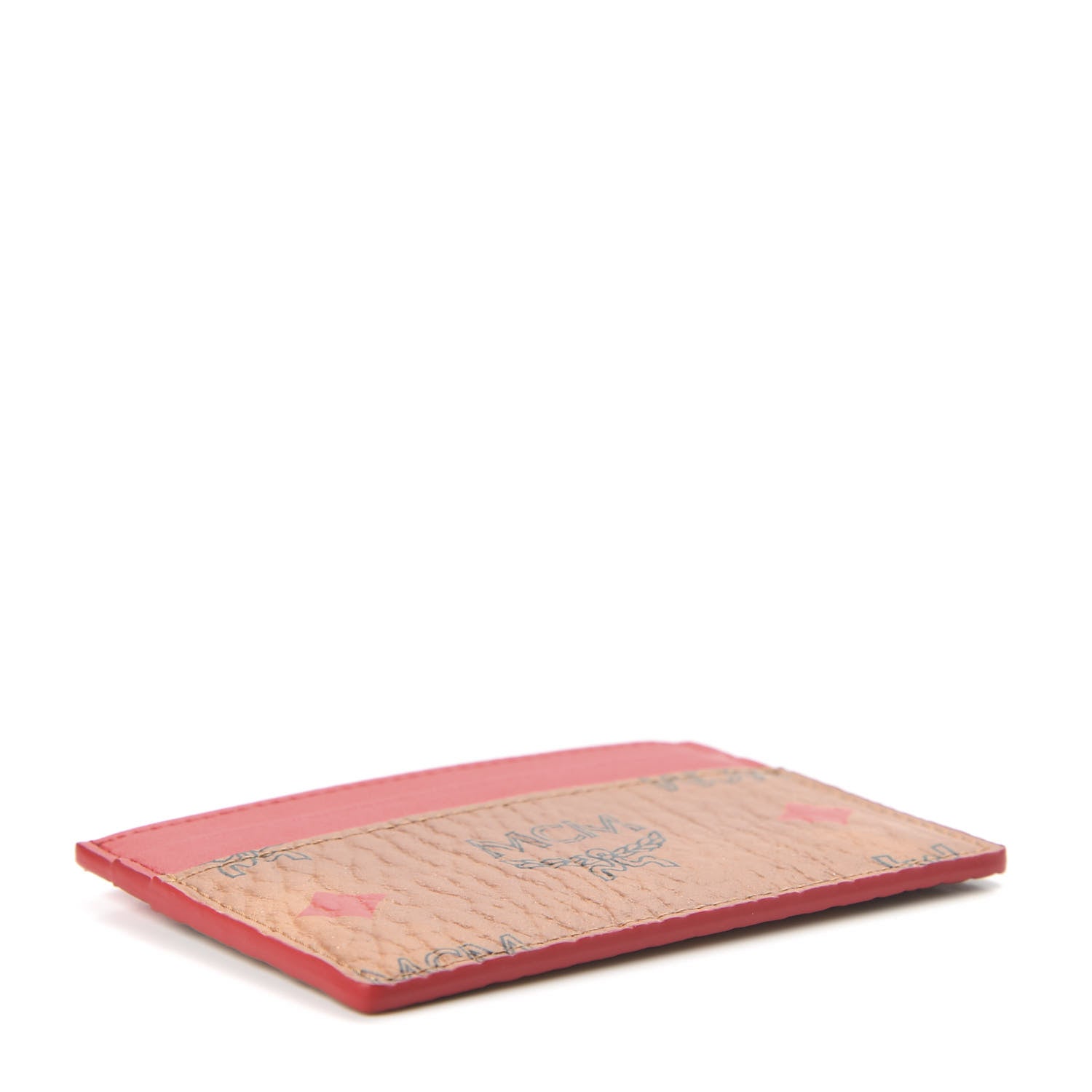 MCM Skyoptic Visetos Spectrum Diamond Card Case Cognac 4 of 7
