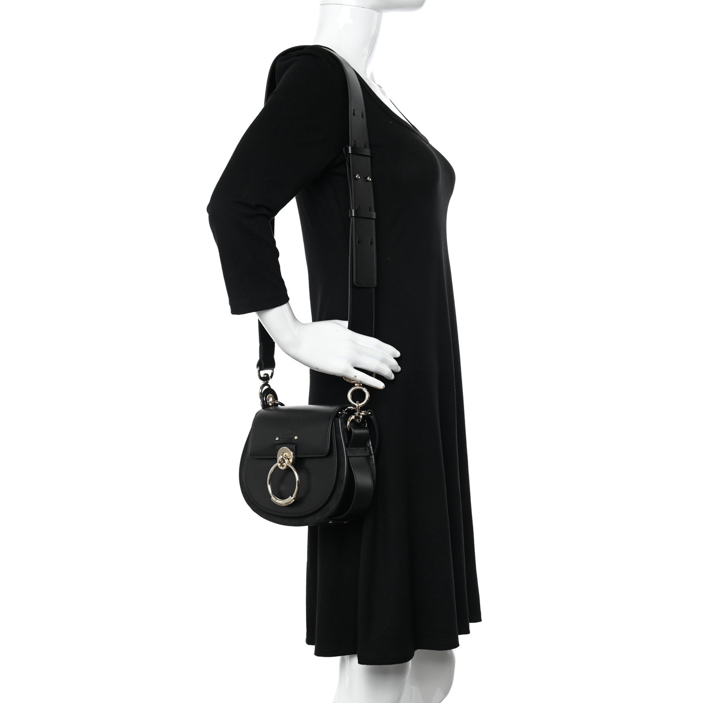 Calfskin Small Tess Bag Black