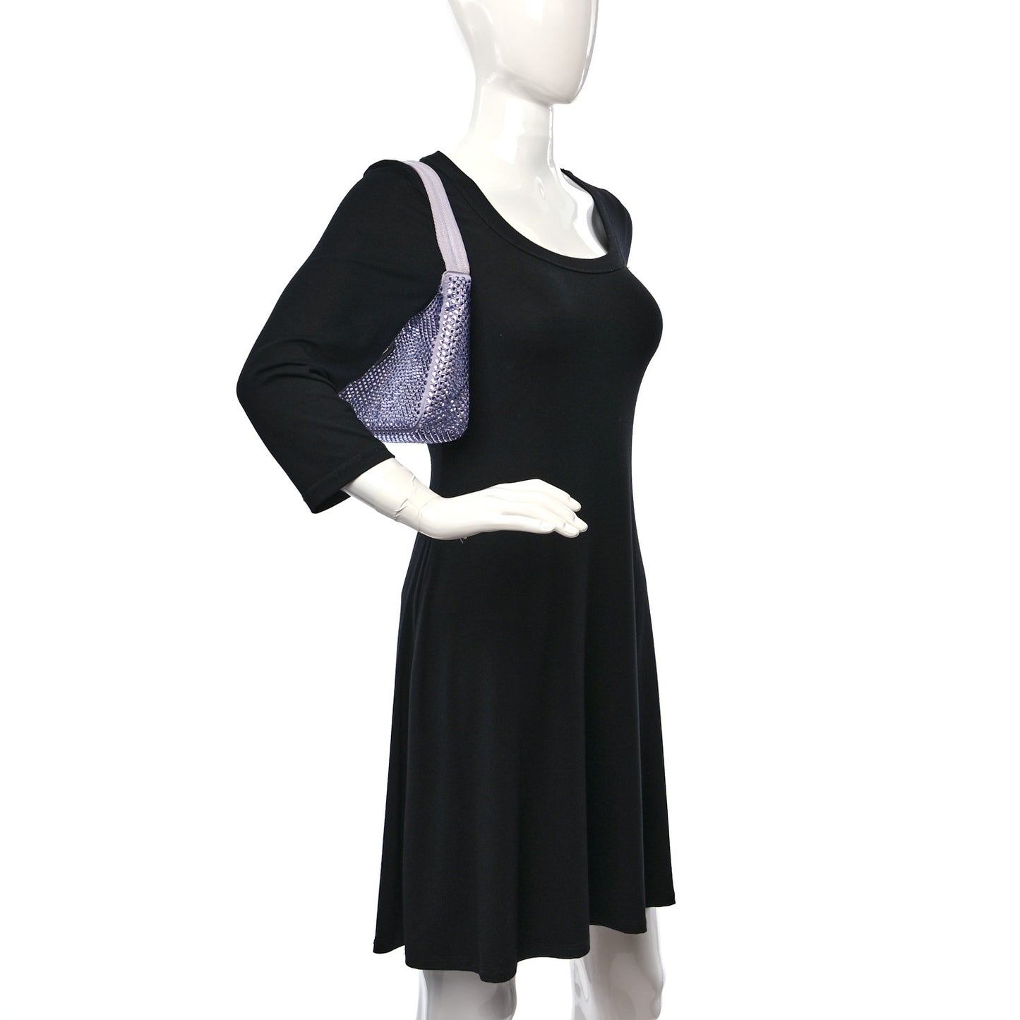 Satin Crystal Mini Re-Edition 2000 Bag Glicine