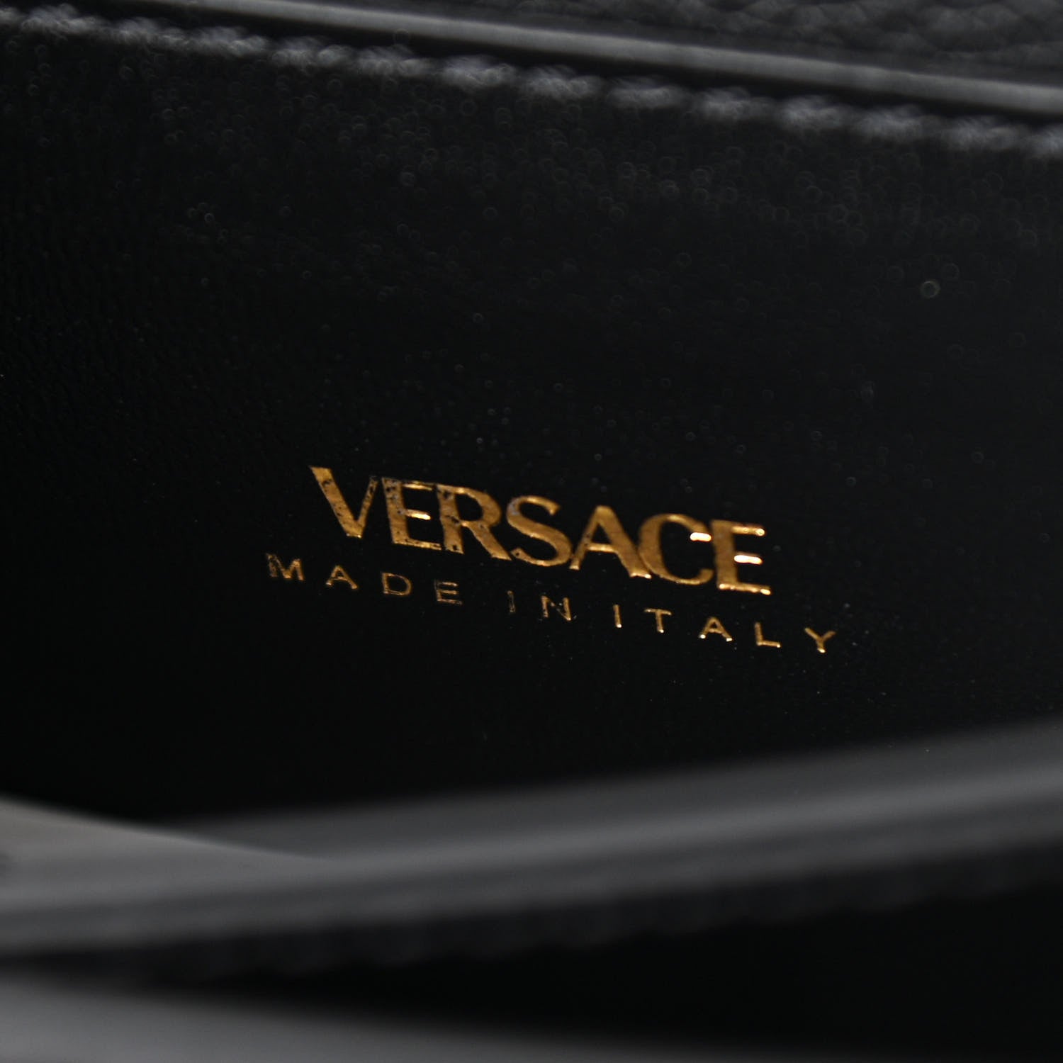 Versace Grained Calfskin La Medusa Shoulder Bag Black 6 of 10