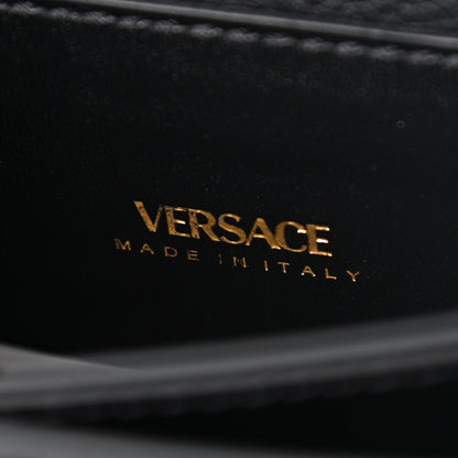 Versace Grained Calfskin La Medusa Shoulder Bag Black 6 of 10