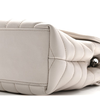 Saint Laurent Calfskin Y Quilted Monogram Small Loulou Chain Satchel Ivory 11 of 11