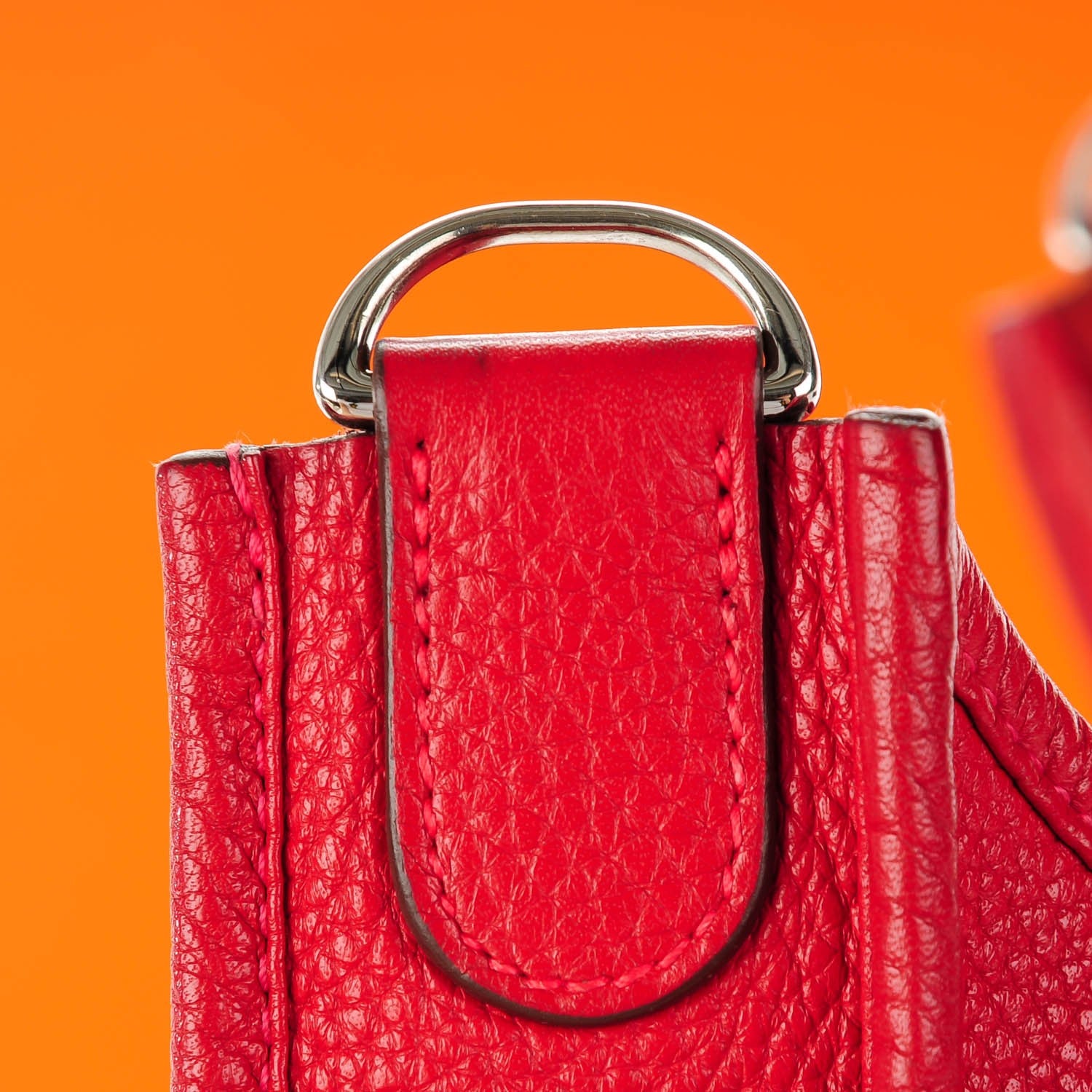 Hermes Taurillon Clemence Evelyne III PM Rouge Garance 2 of 10