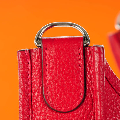 Hermes Taurillon Clemence Evelyne III PM Rouge Garance 2 of 10