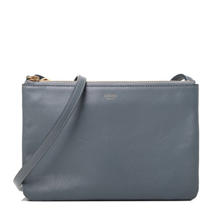 Celine Lambskin Small Trio Crossbody Bag Storm 1 of 8