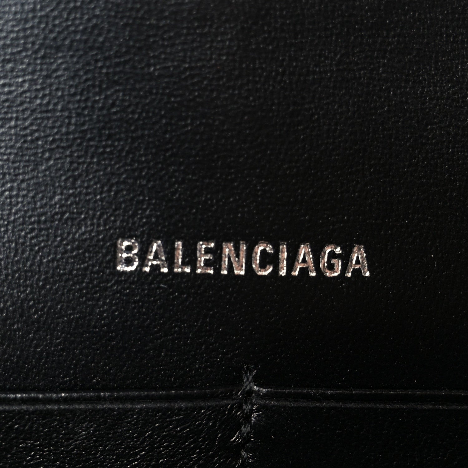 Balenciaga Shiny Calfskin Monochrome Crocodile Embossed Hourglass Chain Bag Black 6 of 11