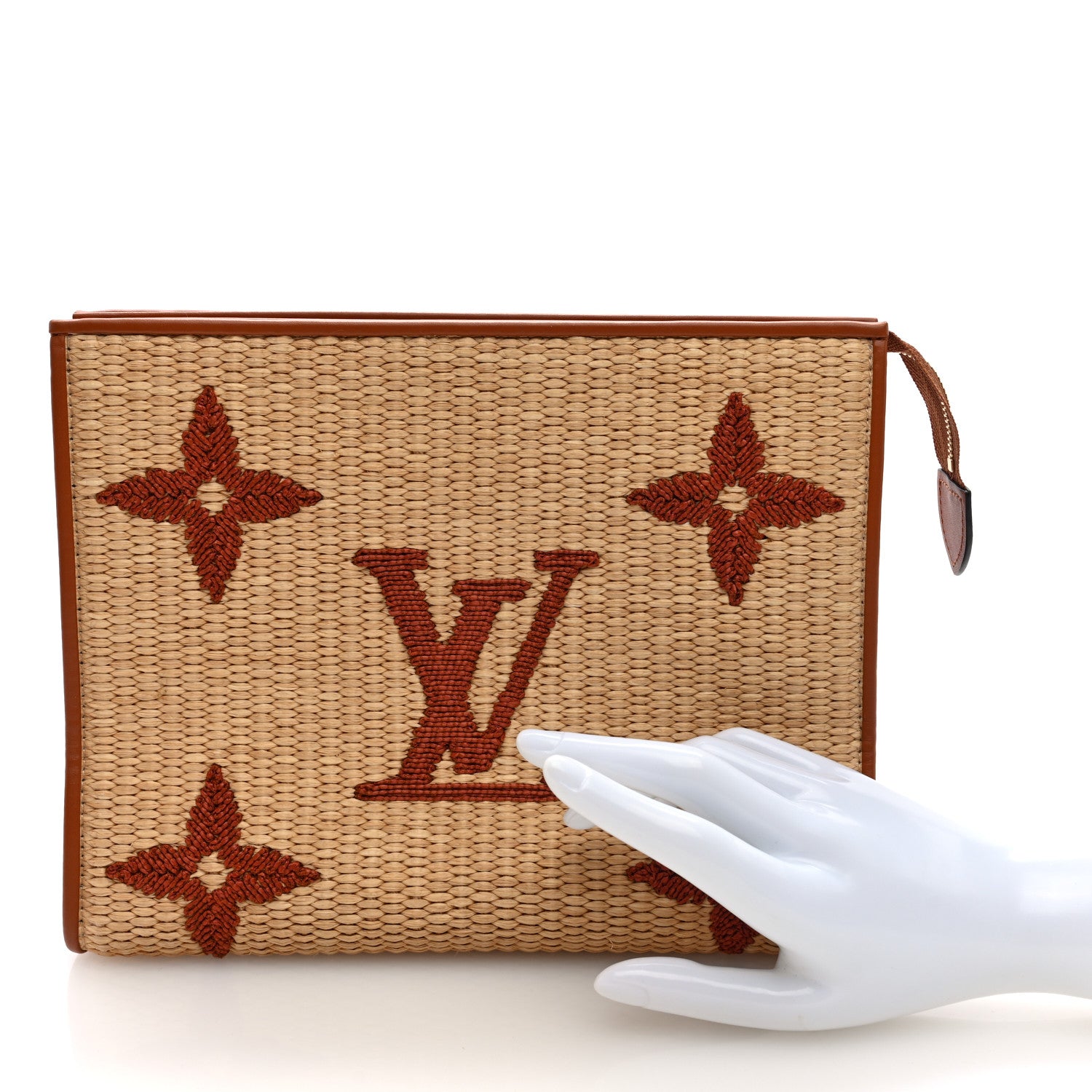 Louis Vuitton Raffia Monogram Giant Toiletry Pouch 26 Tan 2 of 6