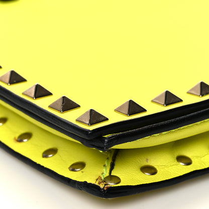 Valentino Garavani Nappa Rockstud Wristlet Clutch Yellow Fluo 9 of 14