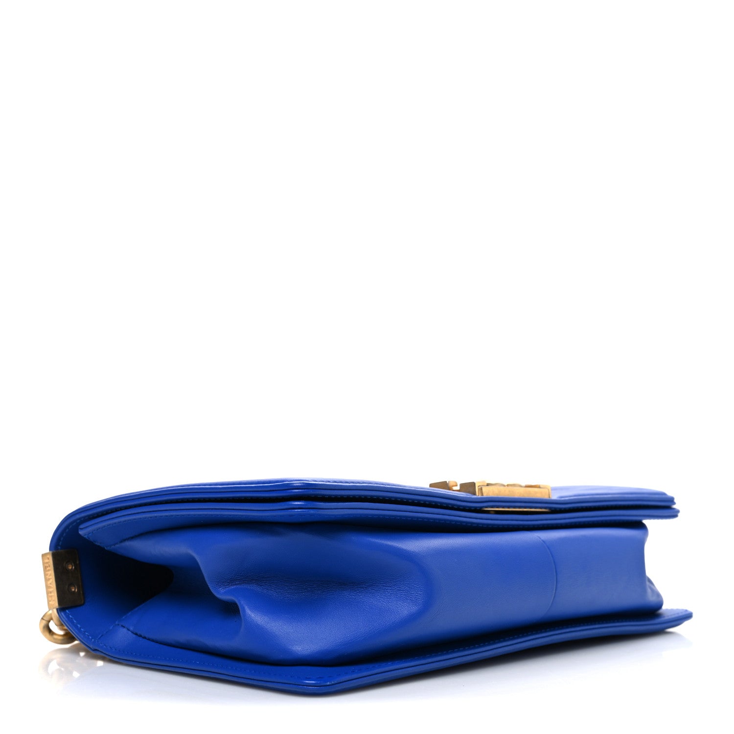 Chanel Lambskin Chevron Quilted Medium Boy Flap Blue 4 of 10