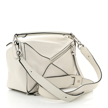 Loewe Grained Calfskin Small Puzzle Bag White 3 of 12