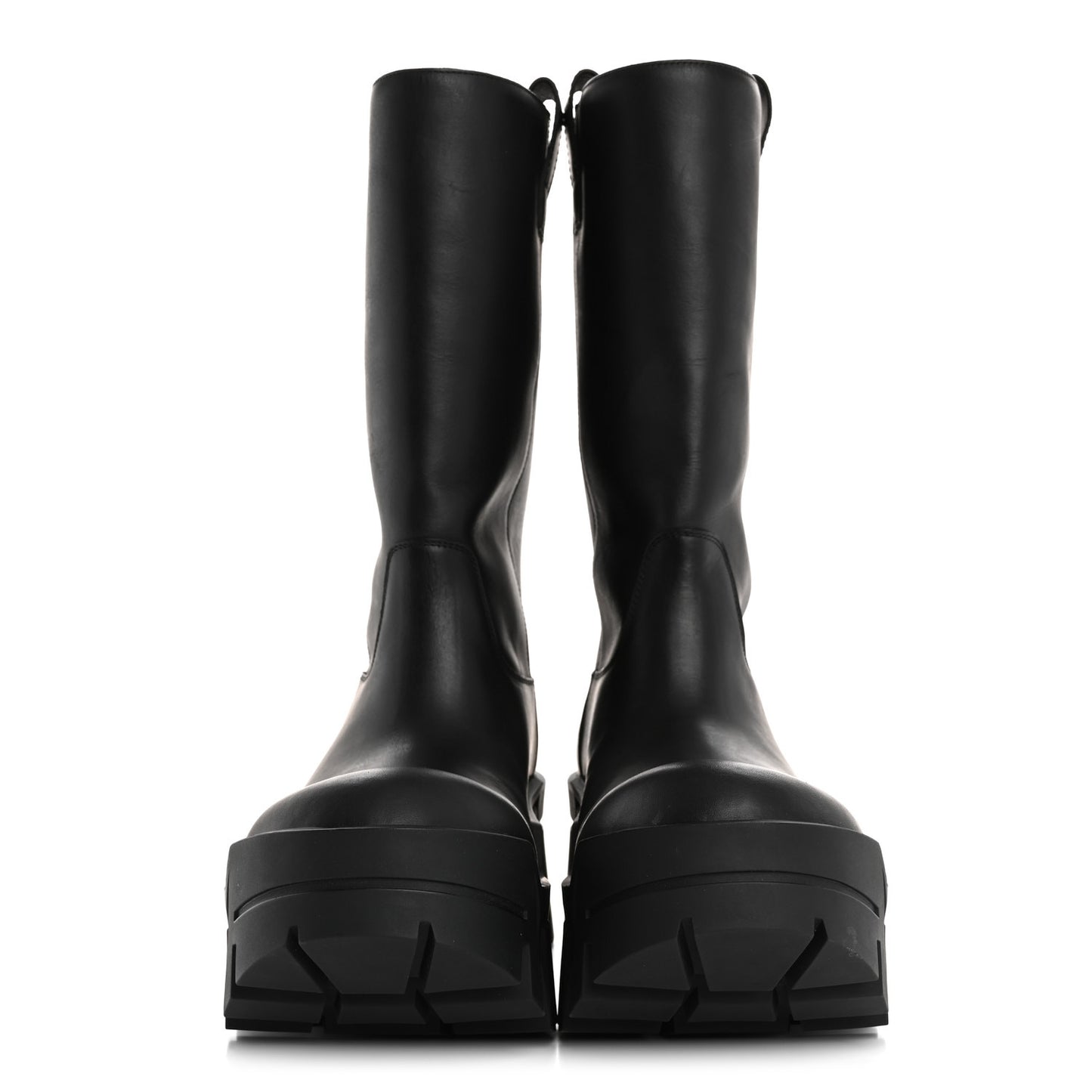 Vegetal Calfskin Bulldozer Boots 40 Black