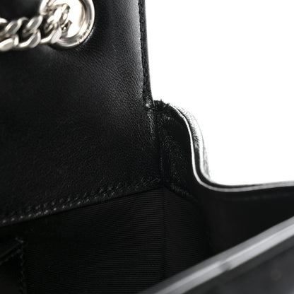 Saint Laurent Lambskin Chevron Quilted Medium Loulou Black 12 of 13