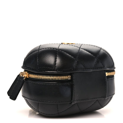 Chanel Lambskin Quilted CC Bubble Vanity Case With Chain Black 3 of 10