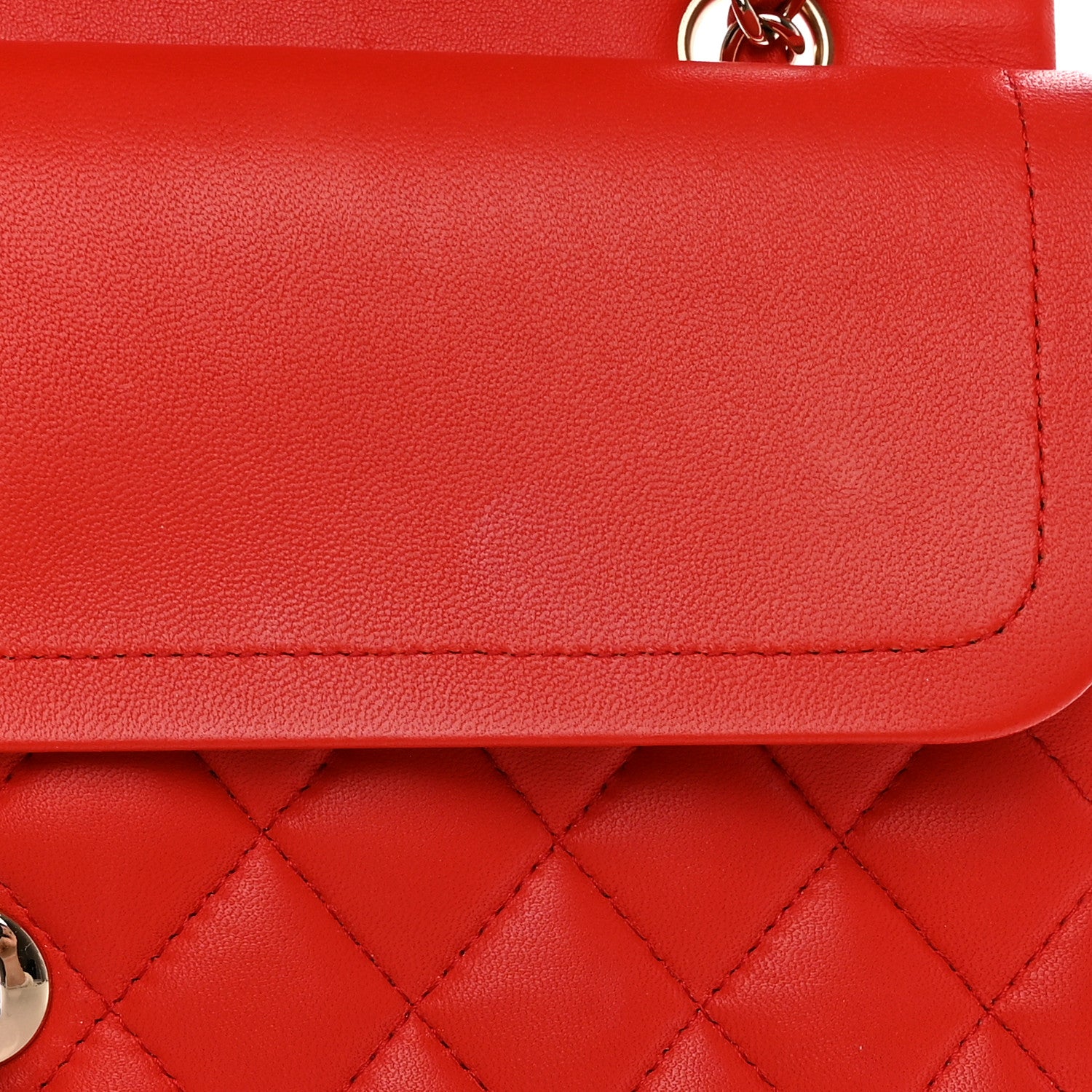 Chanel Lambskin Quilted Medium Double Flap Red 15 of 15