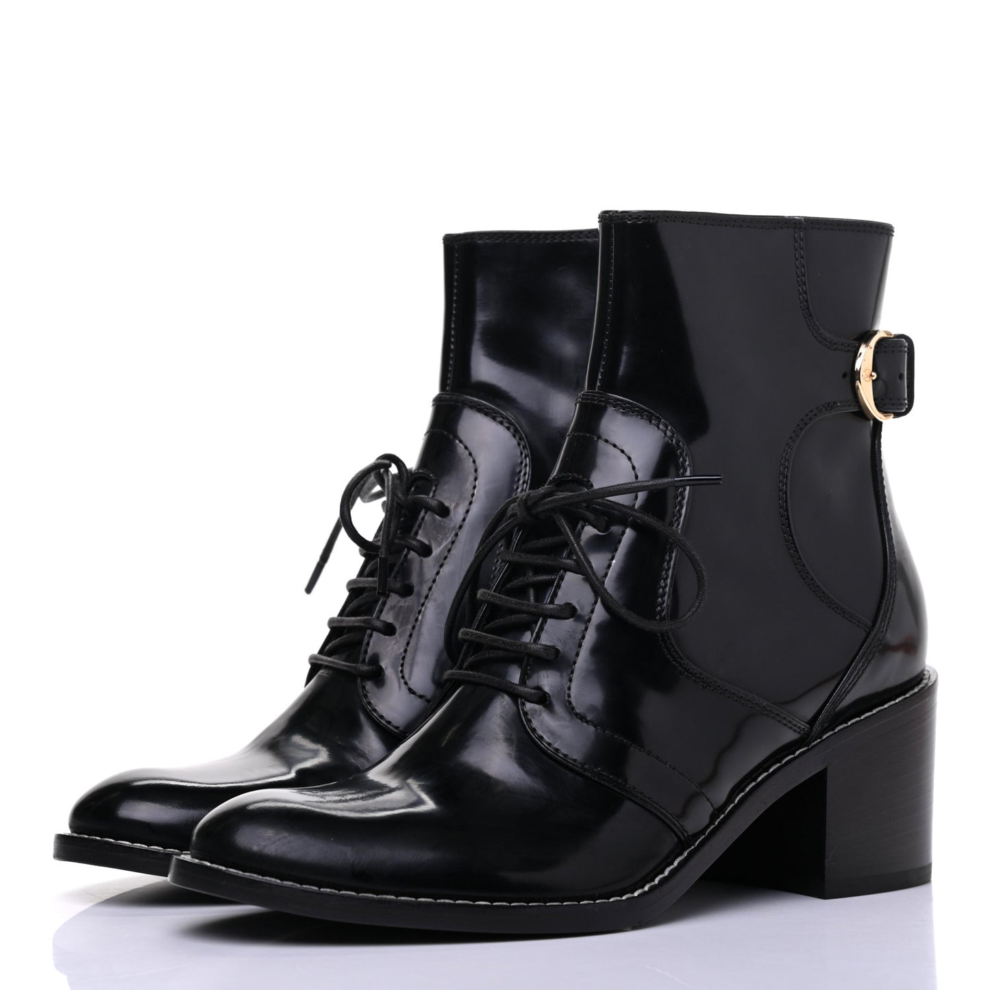 Calfskin Ankle Boots 36 Black