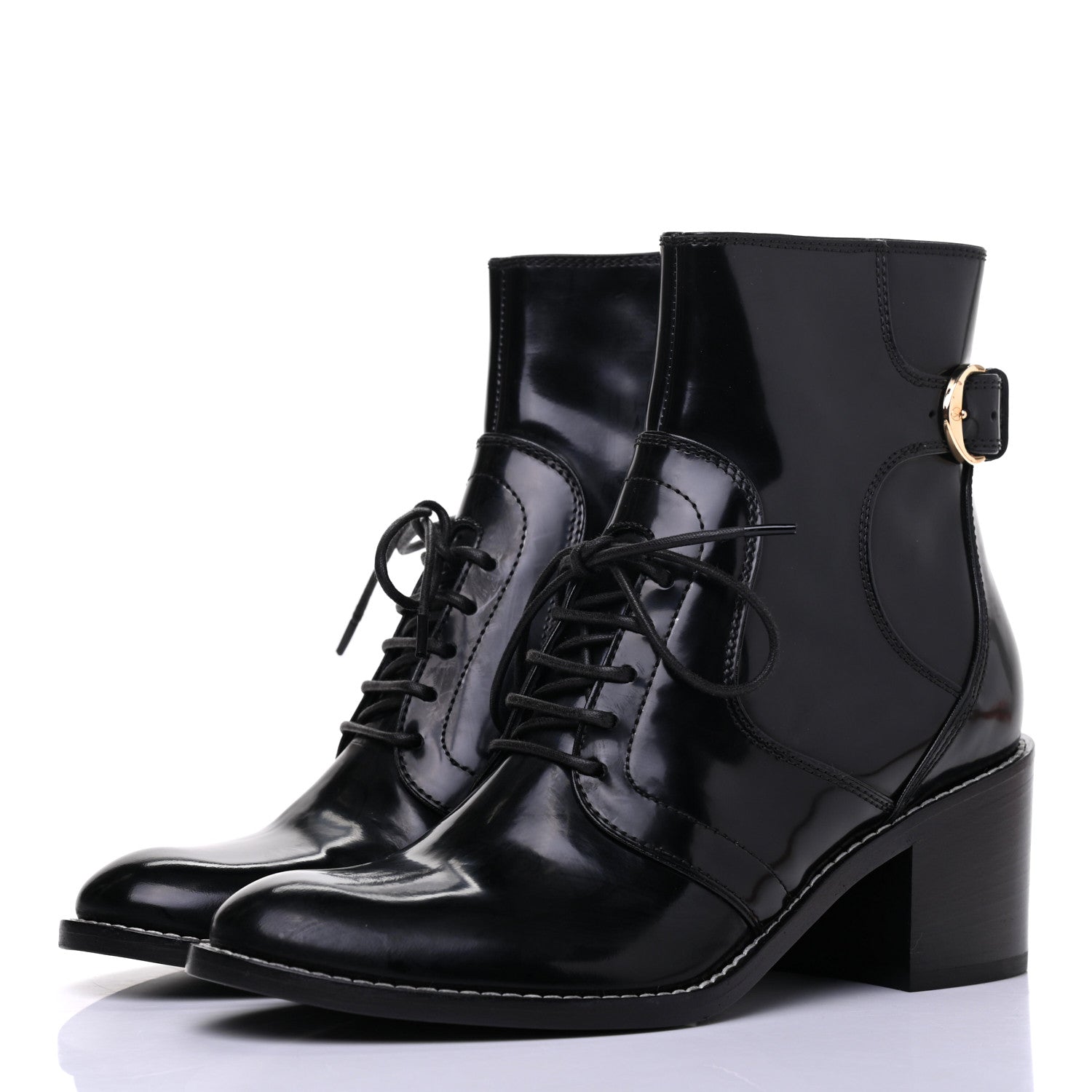 Louis Vuitton Calfskin Ankle Boots 36 Black 3 of 13