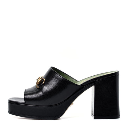 Gucci Granada Kid Houdan Platform Slide Sandals 36.5 Black 1 of 10