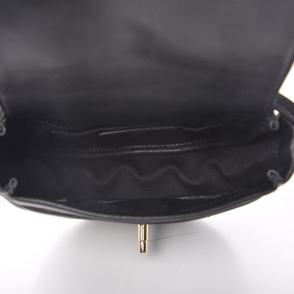Chanel Lambskin Stitched Small Messenger Flap Black 5 of 7