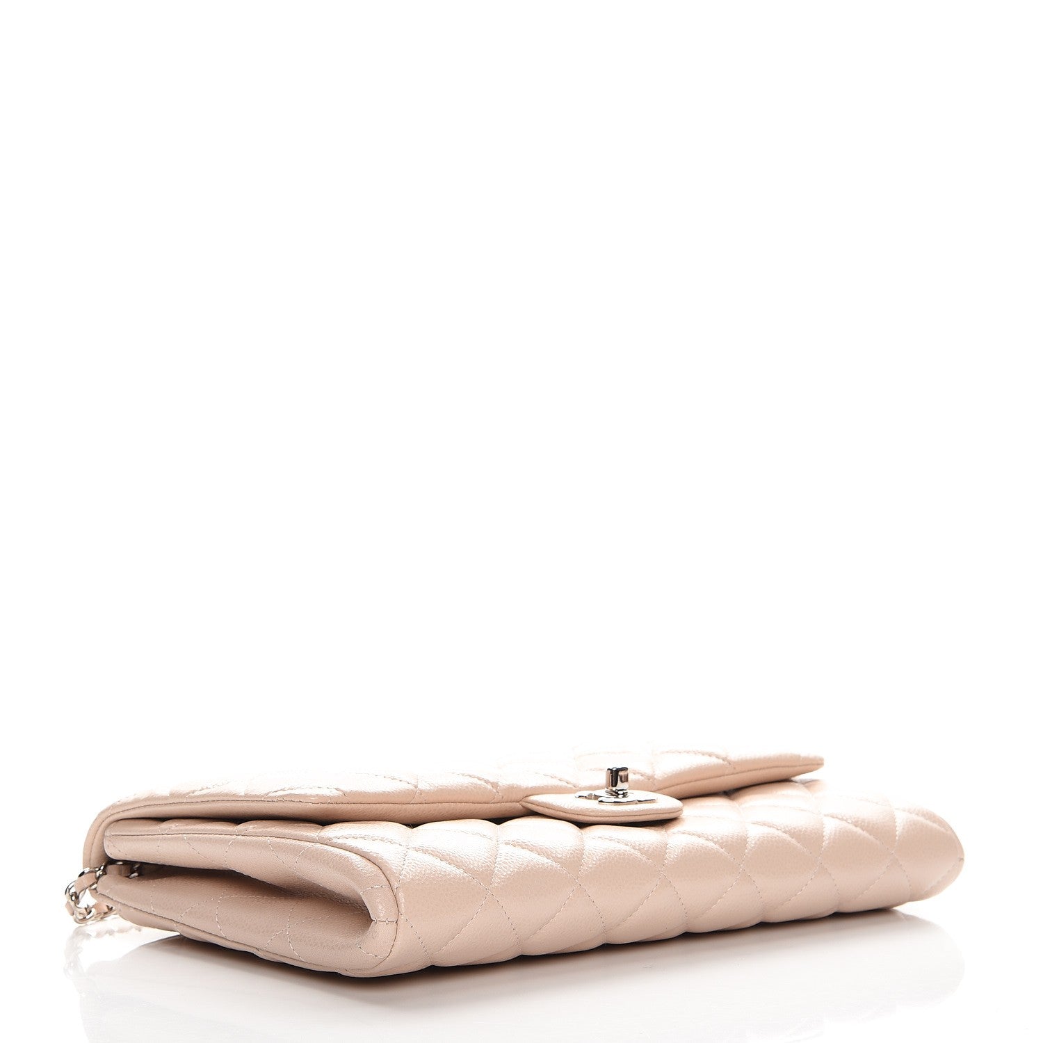 Chanel Caviar Quilted Clutch With Chain Flap Light Pink 3 of 8