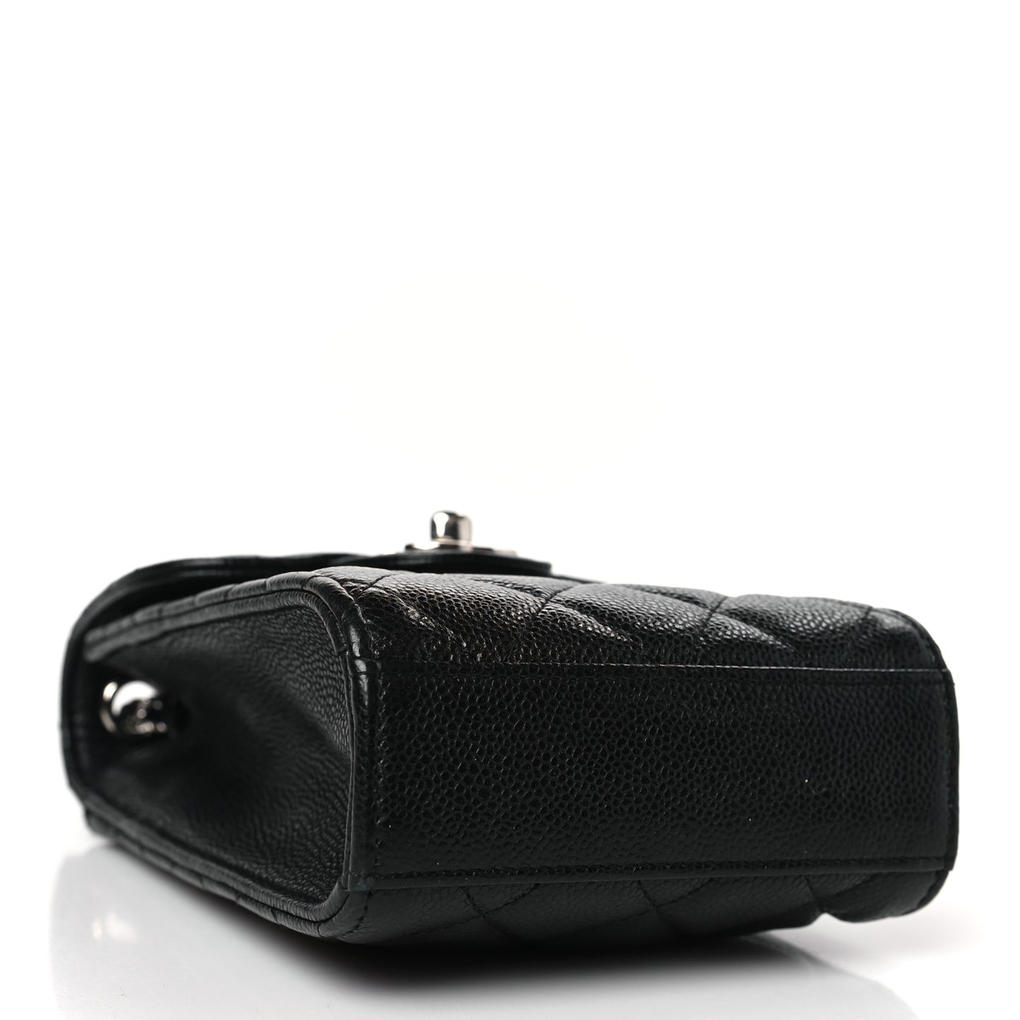 Caviar Quilted Classic Phone Holder Black