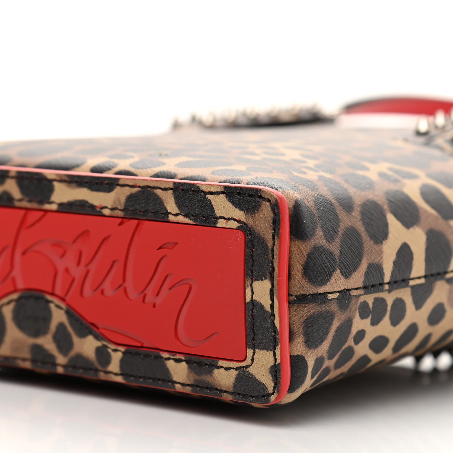 Christian Louboutin Calfskin Leopard Mini North South Cabata Tote Multicolor 8 of 9