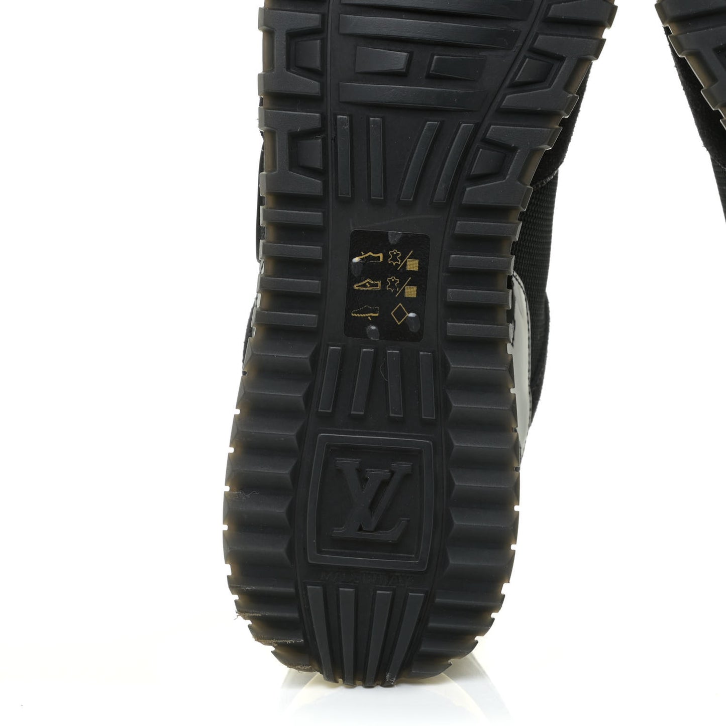 Suede Monogram Run Away Sneakers 38 Black