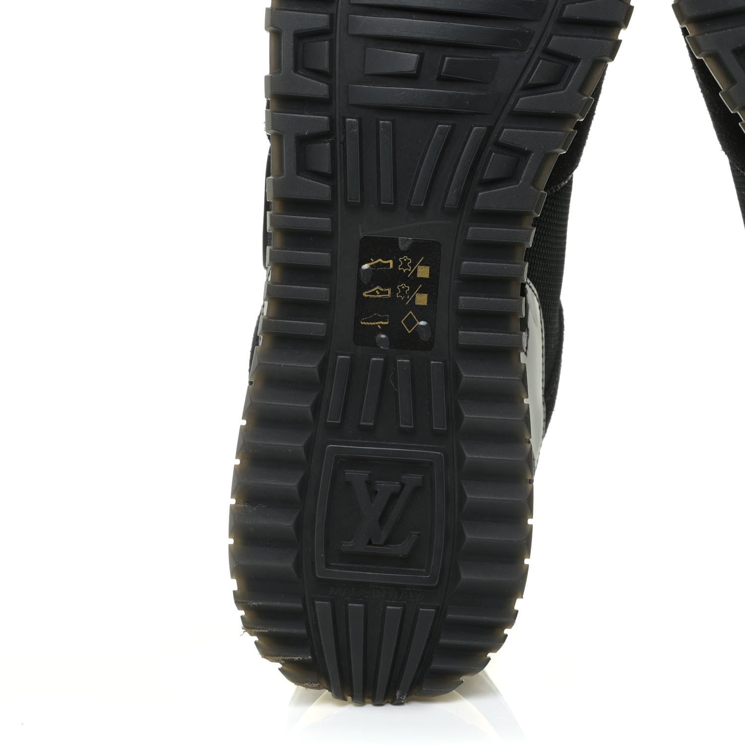 Louis Vuitton Suede Monogram Run Away Sneakers 38 Black 9 of 12