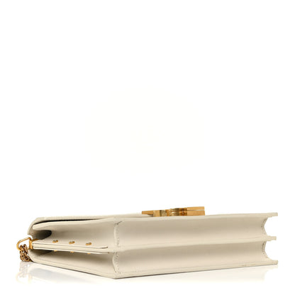 Saint Laurent Grain De Poudre Monogram Cassandra Clasp Bag Vintage White 4 of 18