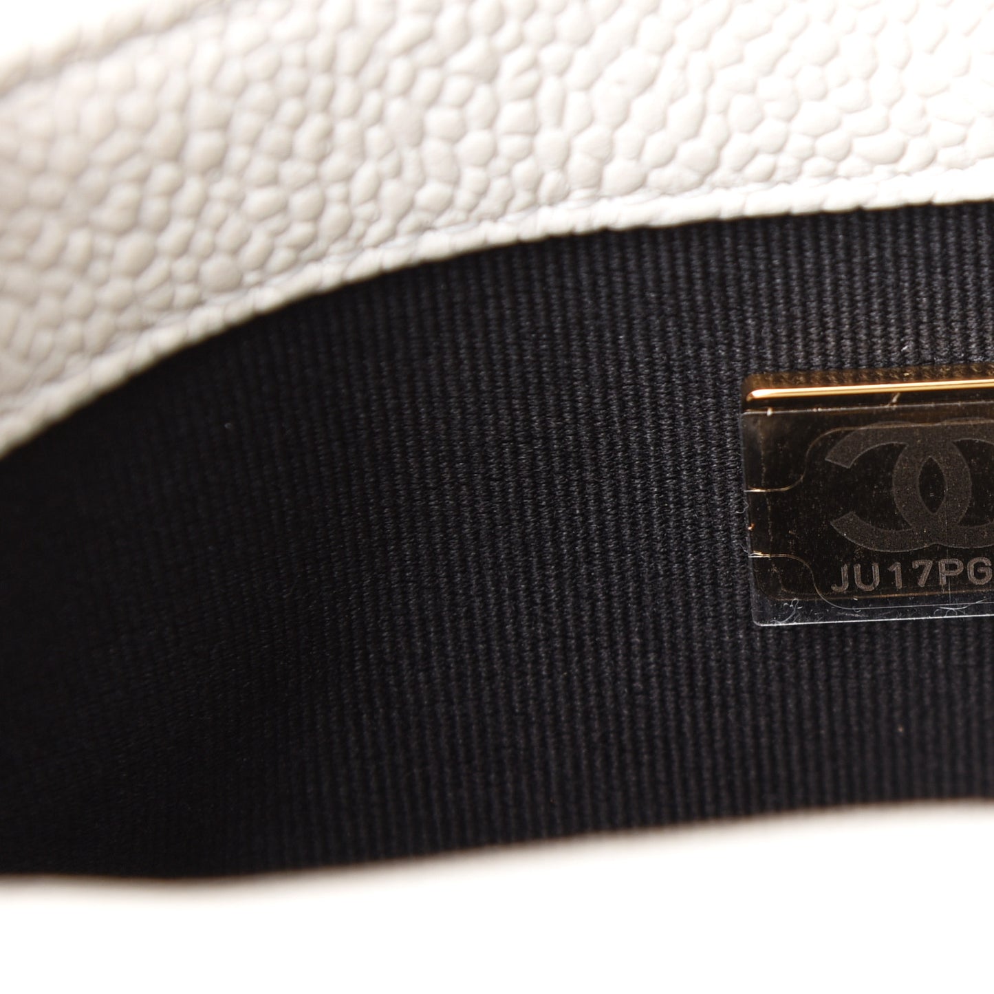 Caviar Quilted Mini Chain Soul Flap White