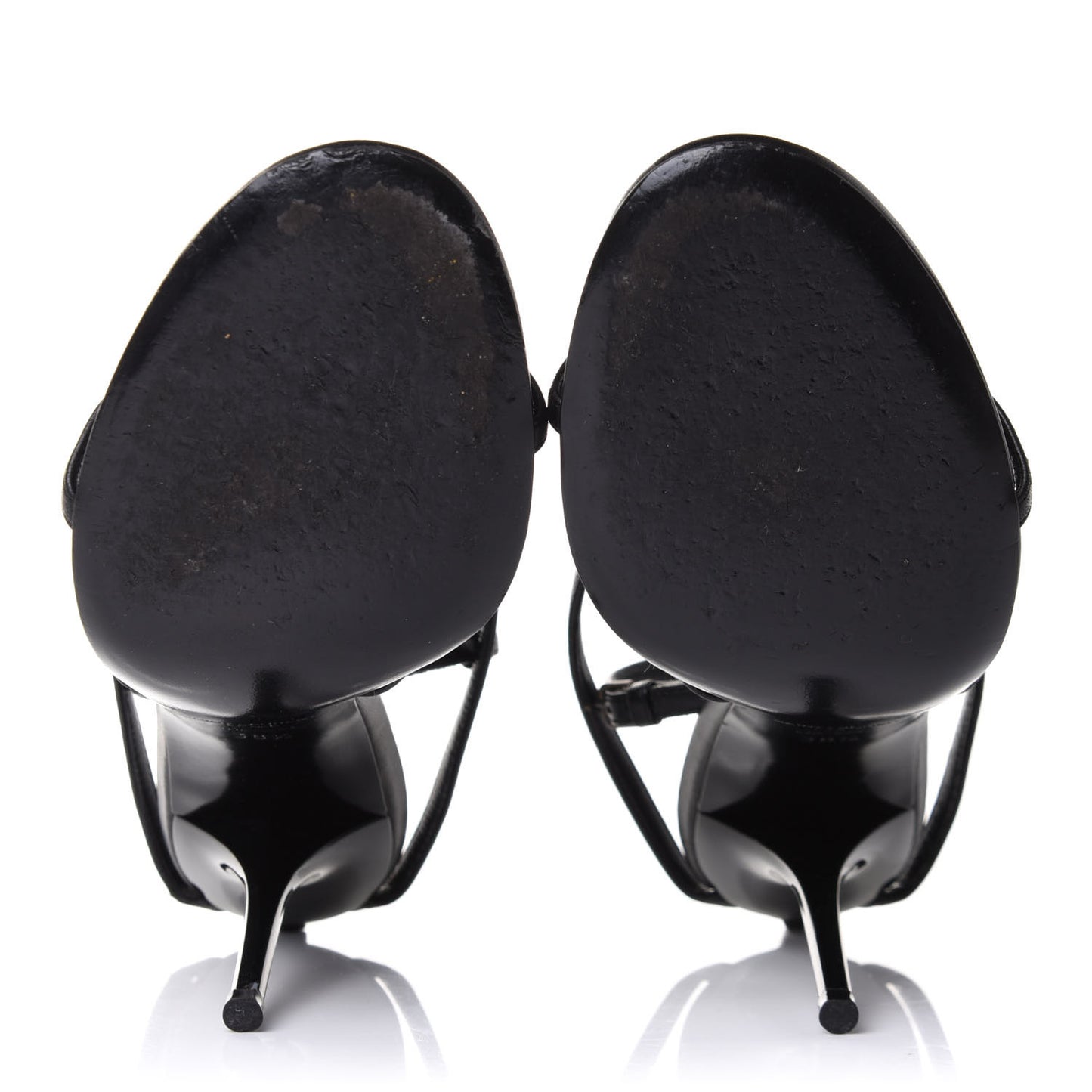Sheepskin Cassandra Bamboo Logo 110 Ankle Strap Sandals 38.5 Black