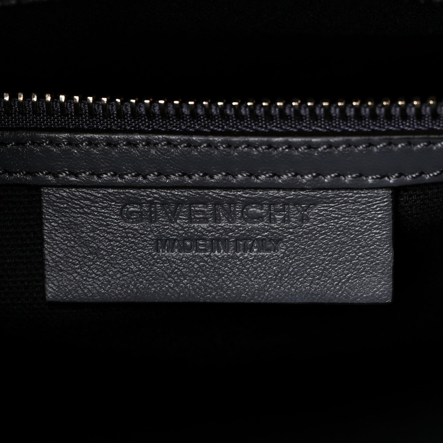 Calfskin Crocodile Embossed Small Antigona Storm Grey