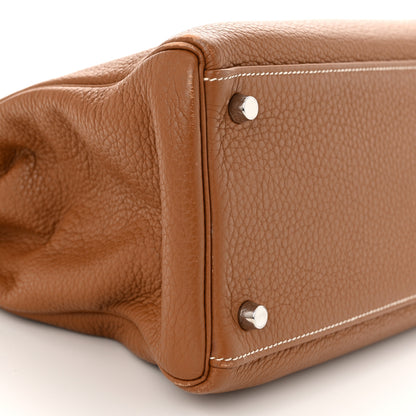 Hermes Taurillon Clemence Kelly Retourne 35 Gold 9 of 19